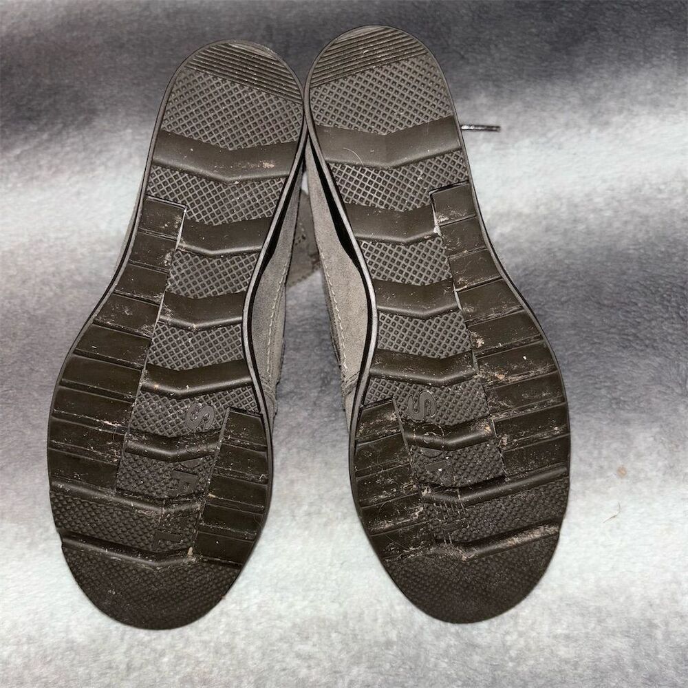 SOREL Evie Taupe Grey Suede Lace Up Waterproof Wedge Ankle Bootie Size 8 - Picture 11 of 12